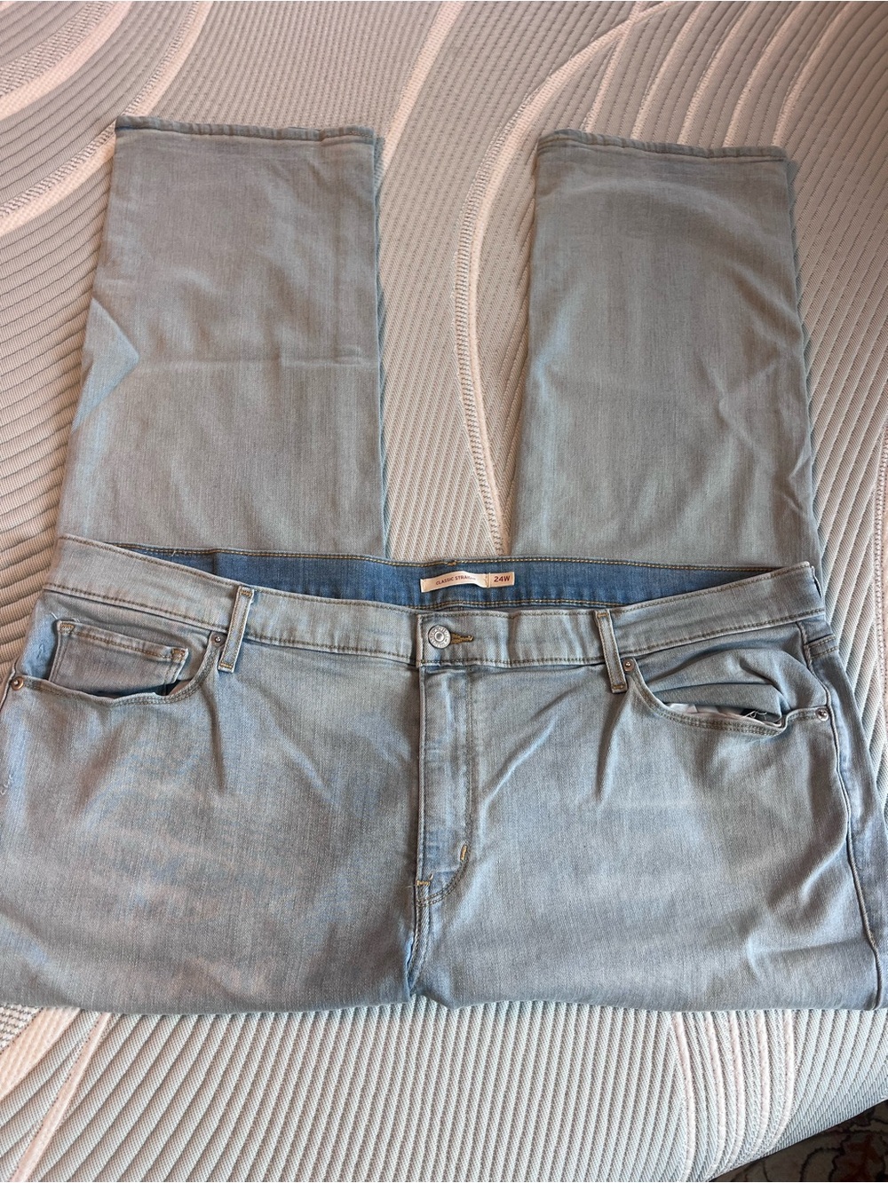 Size 24W- Levi's classic straight jeans- like new